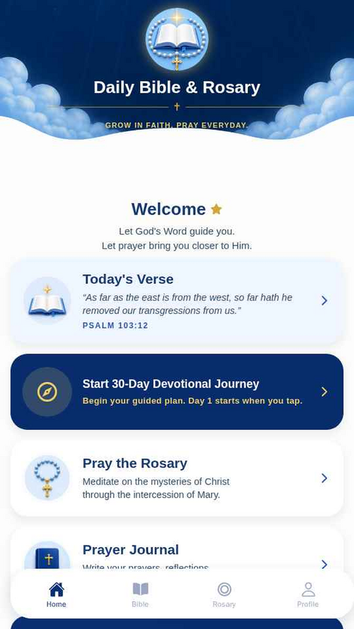Daily Bible & Rosary — home